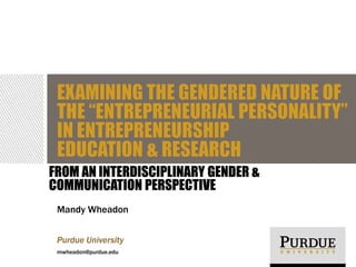 Mandy Wheadon
Purdue University
mwheadon@purdue.edu
 