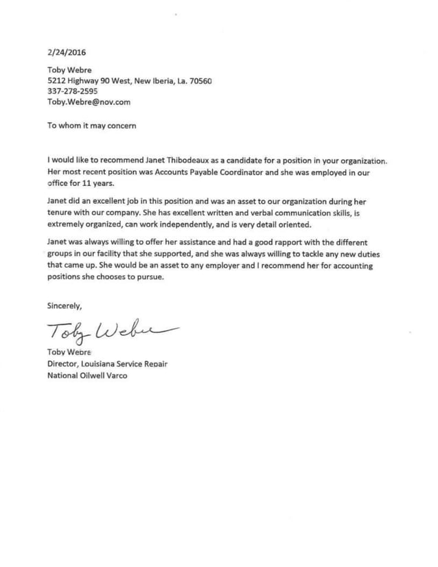 LETTER TOBY Janet Thibodeaux | DOCX