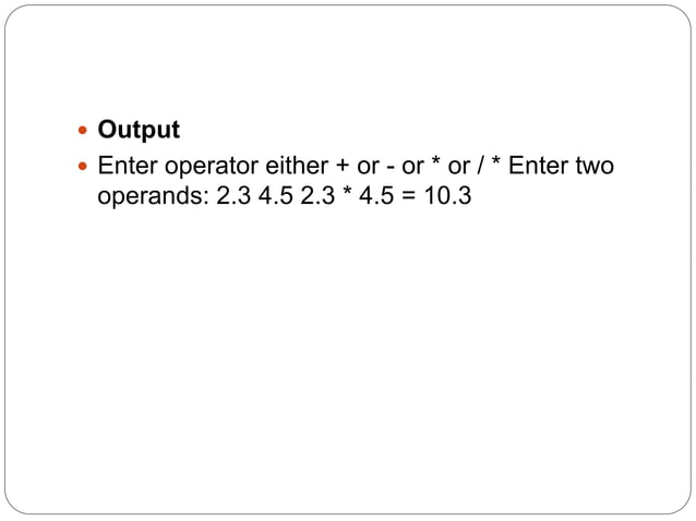C decision making and looping. | PPT