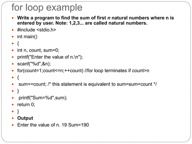 C decision making and looping. | PPTX | Programming Languages | Computing