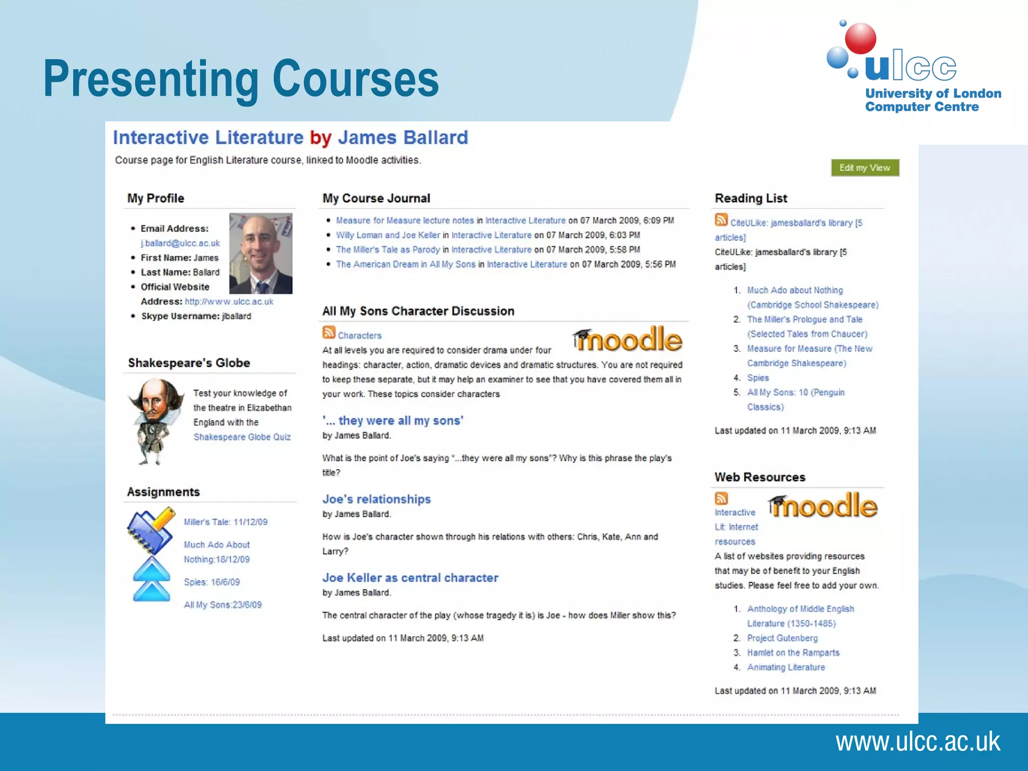 Presenting Courses 