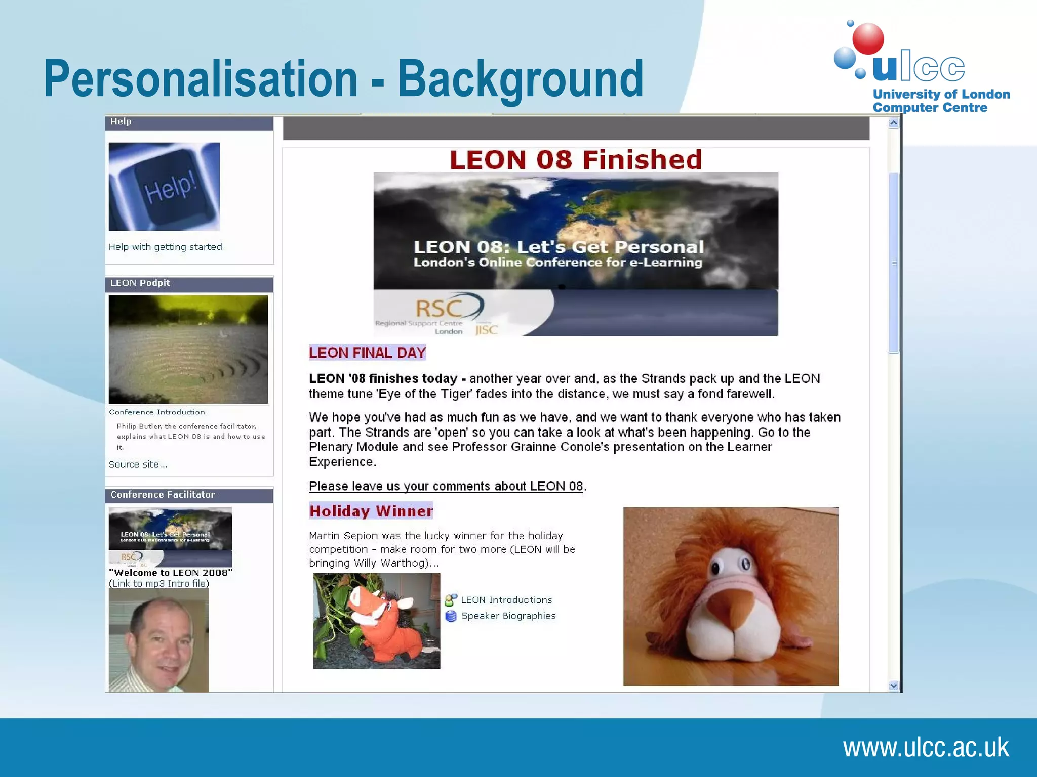 Personalisation - Background 