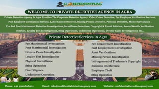 Recommended Private Investigation Agency in Delhi|| Confidential Detective Agency
