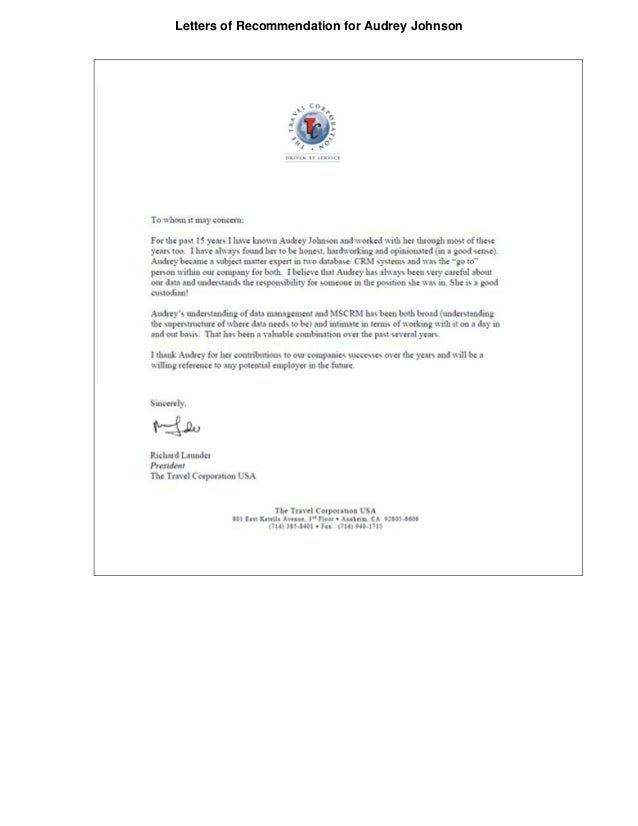 letters recommendations