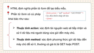 tạo bieu mau trong html de thiet ke form | PPTX