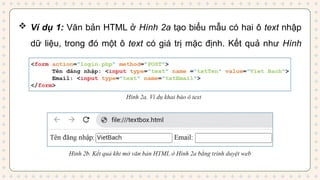 tạo bieu mau trong html de thiet ke form | PPTX