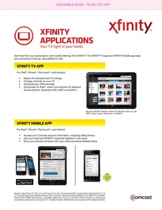 Xfinity Mobile Ios App Welcome to Xfinity | PDF