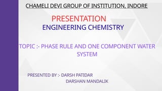 CDGI B TECH 1st SEMESTER CS B GROUP 1 ENGINEERING CHEMISTRY POWER POINT ...