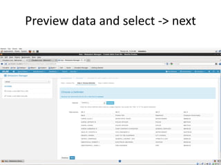 Preview data and select -> next
 