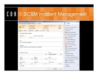 Scsm Change System Center Service Manager for incident and change management | PDF