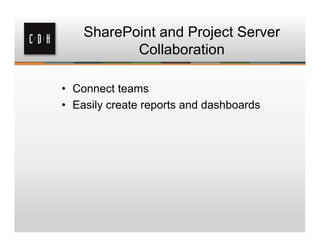 Microsoft SharePoint & Project Server are Better Together | PDF