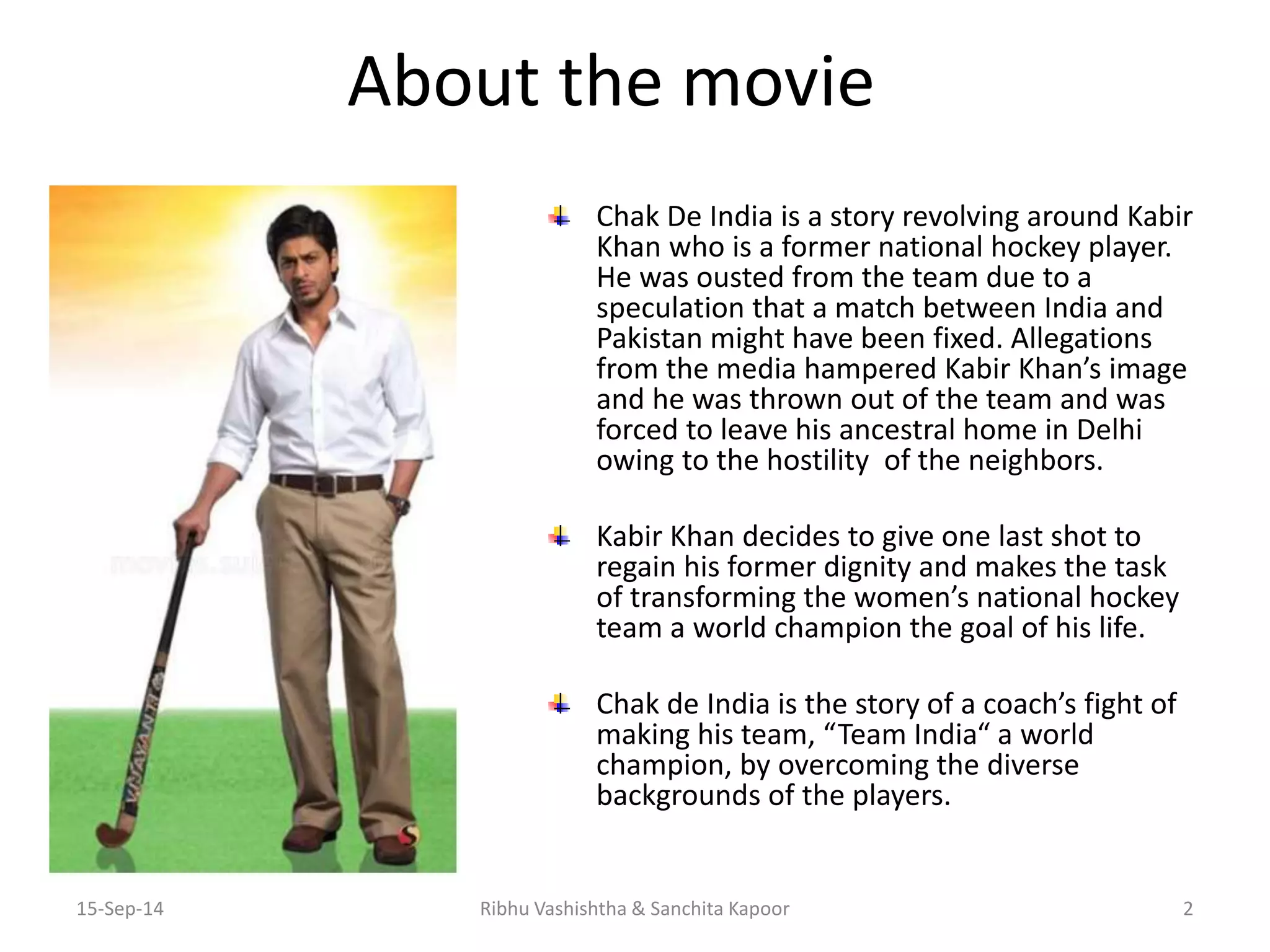 Chak De India Lessons | PPTX