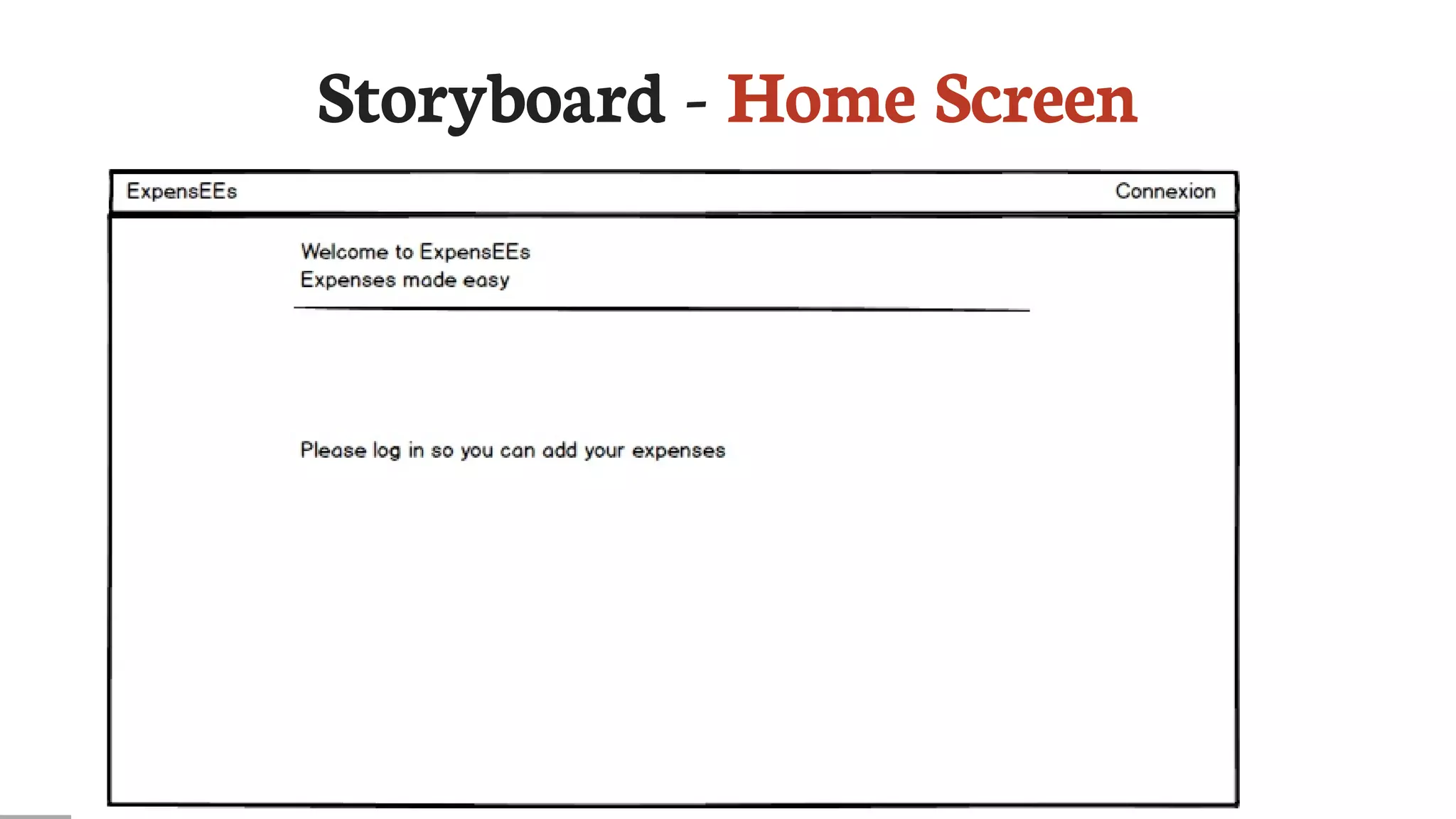 Storyboard	-	Home	Screen
 
