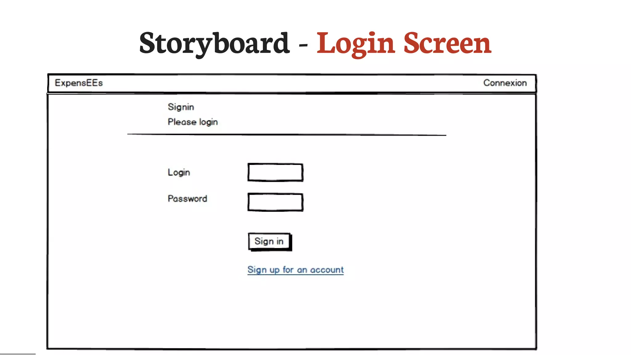 Storyboard	-	Login	Screen
 