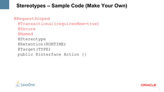 Makes the bean immutable 