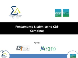 Pensamento Sistêmico no CDI-Campinas Apoio: 