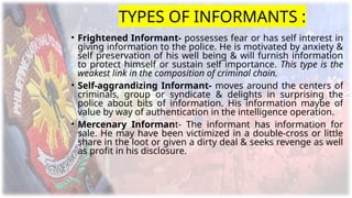 Police Informant Database CDI1-Informant-FUNDAMENTALS OF CRIMINAL INVESTIGATION | PPTX