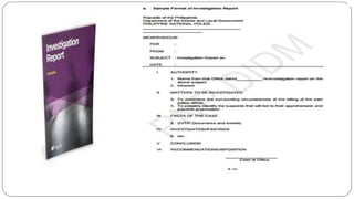 INVESTIGATION
REPORT
 