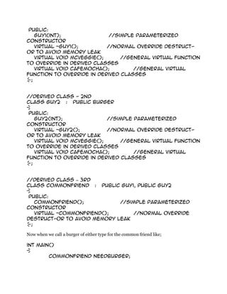 C++ diamond problem | PDF