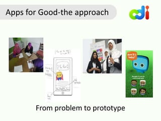 Apps for Good-the approach




       From problem to prototype
 