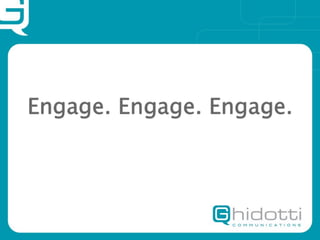 Engage. Engage. Engage.
 