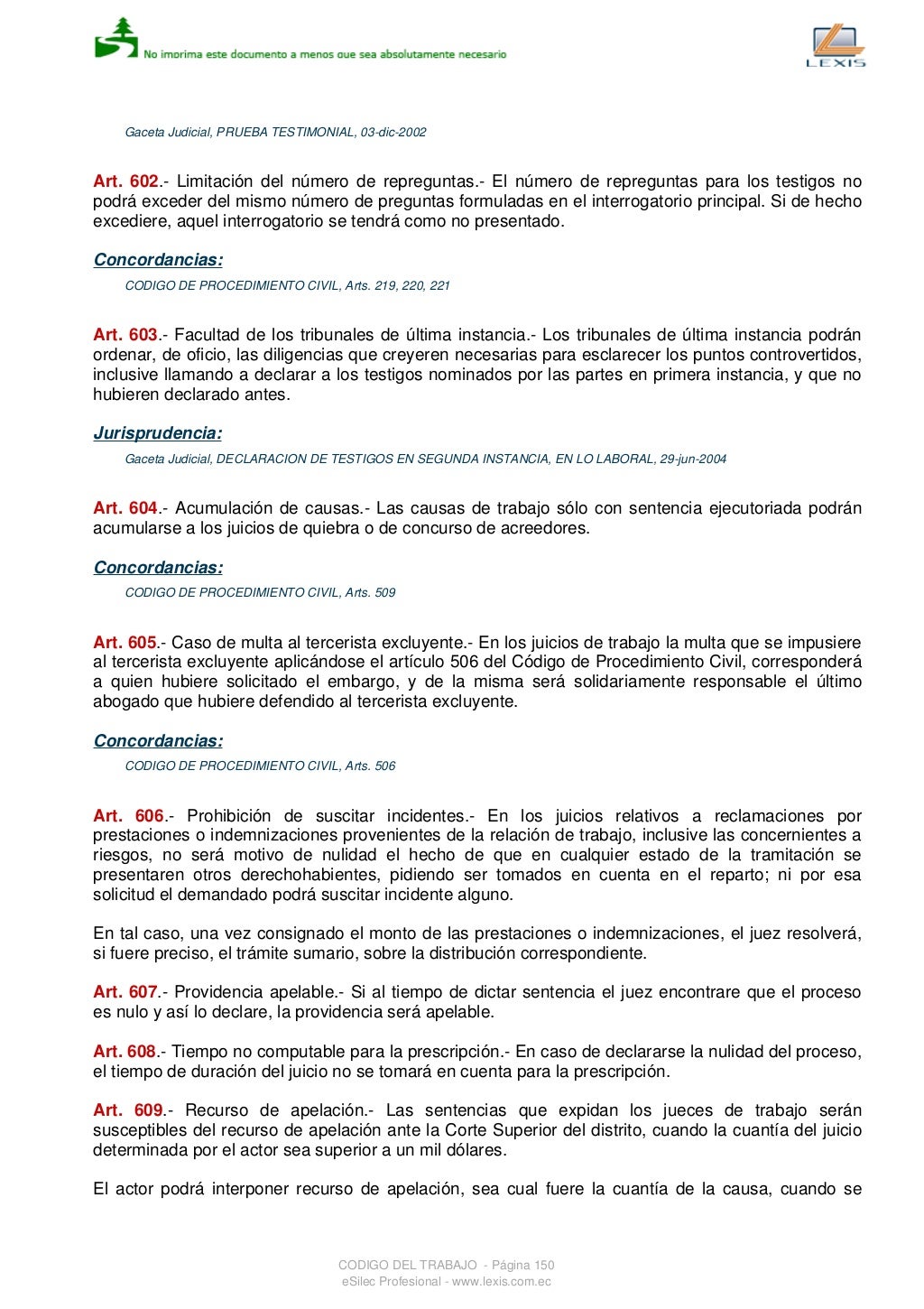 Codigo de Trabajo del Ecuador
