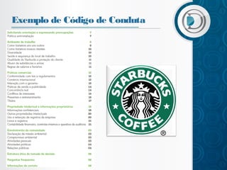 Exemplo de Código de Conduta

 