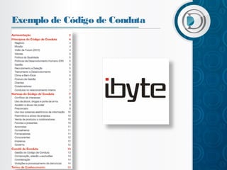 Exemplo de Código de Conduta

 