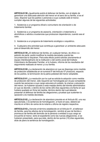 Código del menor   decreto 2737 de 1989