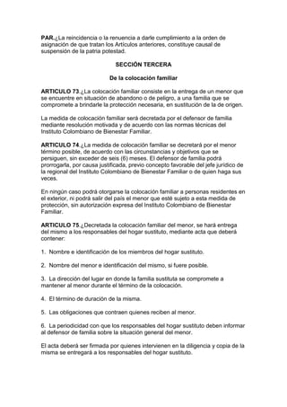 Código del menor   decreto 2737 de 1989