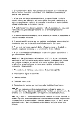 Código del menor   decreto 2737 de 1989