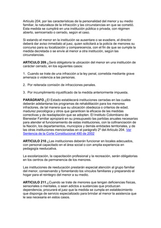 Código del menor   decreto 2737 de 1989