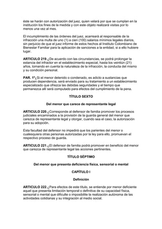 Código del menor   decreto 2737 de 1989