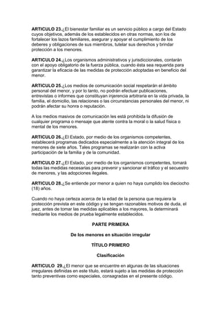 Código del menor   decreto 2737 de 1989