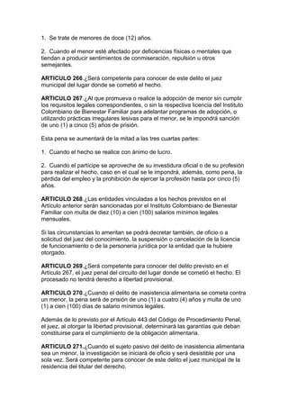 Código del menor   decreto 2737 de 1989