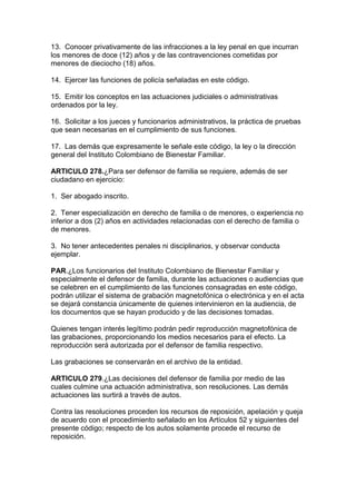 Código del menor   decreto 2737 de 1989