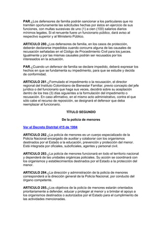 Código del menor   decreto 2737 de 1989