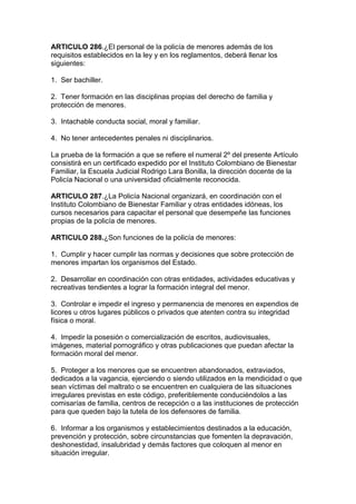 Código del menor   decreto 2737 de 1989