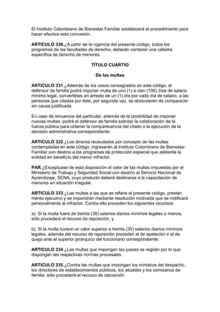 Código del menor   decreto 2737 de 1989