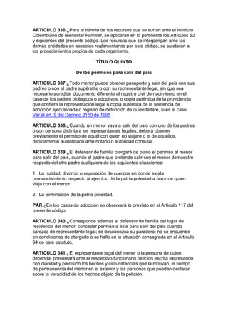 Código del menor   decreto 2737 de 1989