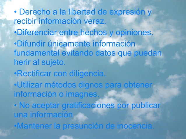 Código deontológico del periodista PPT
