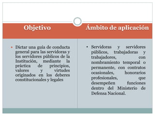 CÓDIGO DE ÉTICA PARA EL MINISTERIO DE DEFENSA NACIONAL.pdf