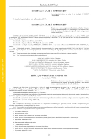 Código de Transito Brasileiro e Legislacao Complementar