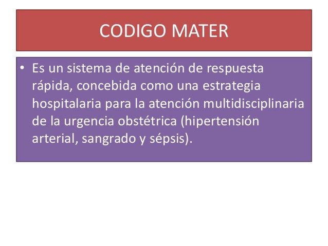 Código mater