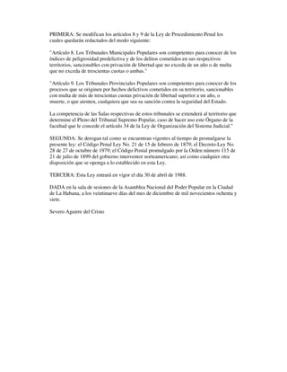 Código Penal de Cuba. www.iestudiospenales.com.ar