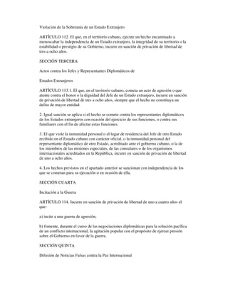 Código Penal de Cuba. www.iestudiospenales.com.ar