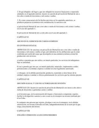 Código Penal de Cuba. www.iestudiospenales.com.ar