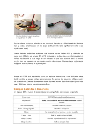 Códigos beep de error de la pc | DOCX