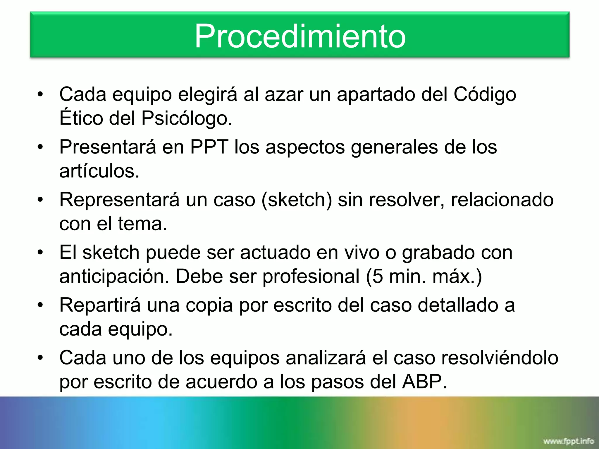 Código ético del psicólogo | PPTX