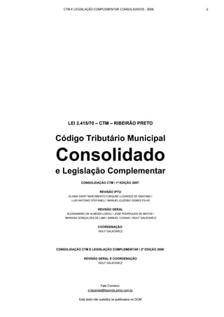 Código tributário municipal ribeirão preto